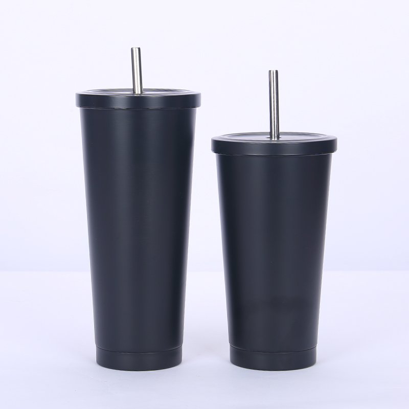 Wholesale 17oz double wall 304 stainless steel Vacuum Insulated Tumbler thermal cup coffee mug with straw