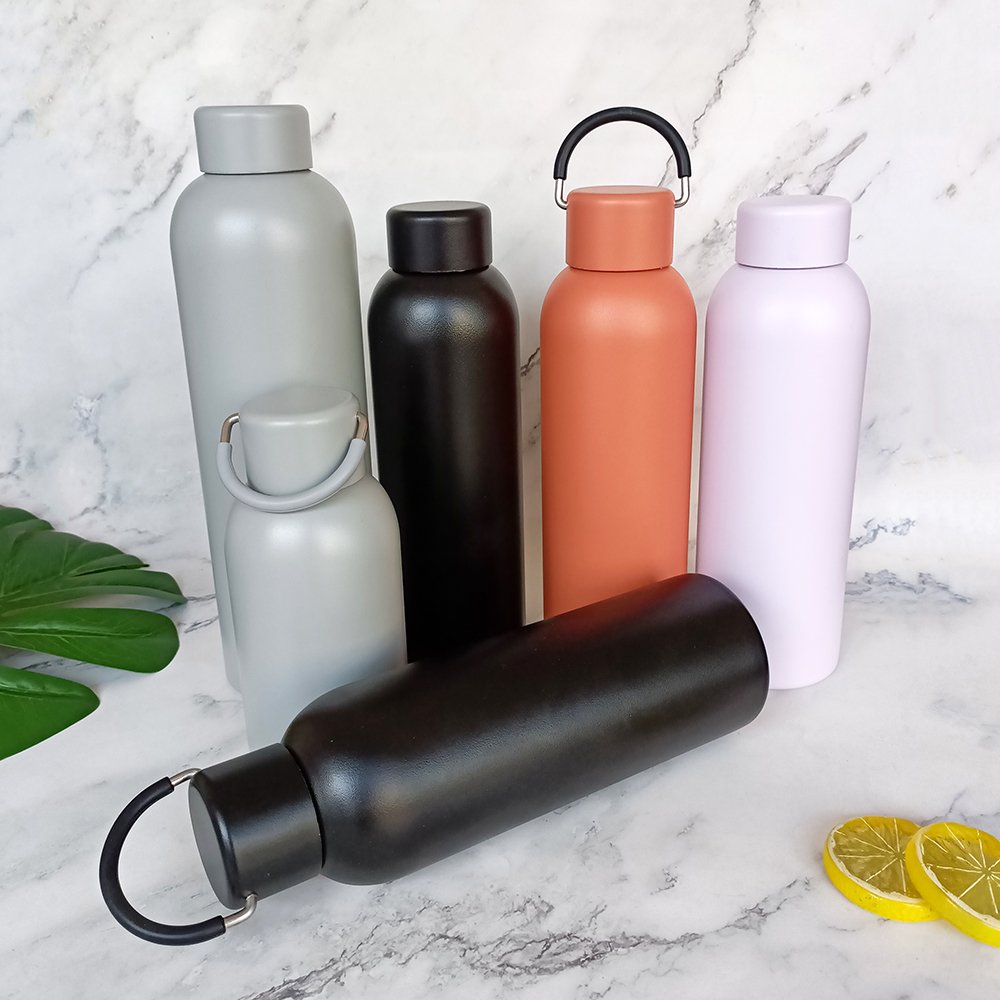 Custom Logo Water Bottle 350ml 500ml 750ml 1000ml Small Mouth Factory Sports Stainless Steel Vacuum Cup Insulated Drink Bottle