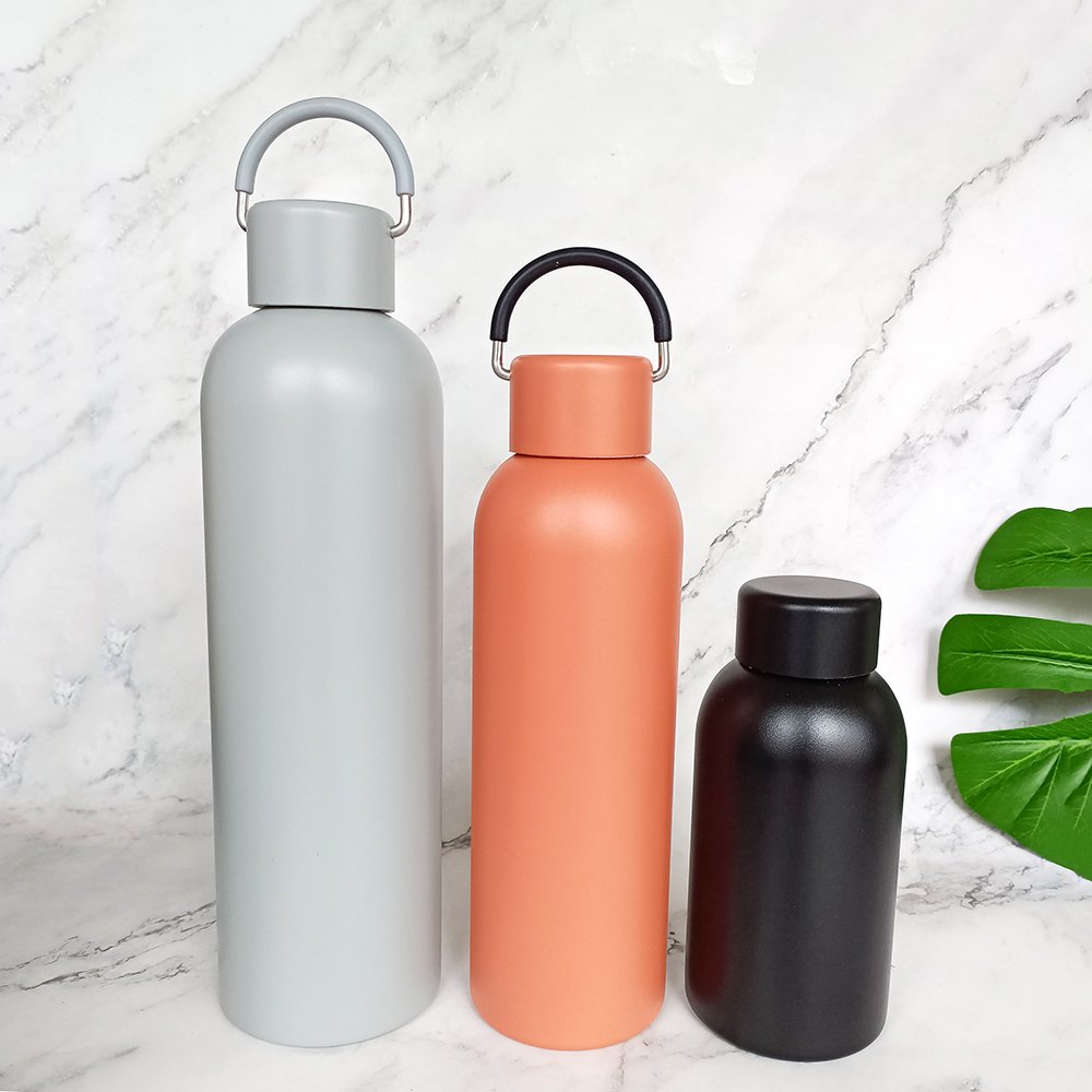 Custom Logo Water Bottle 350ml 500ml 750ml 1000ml Small Mouth Factory Sports Stainless Steel Vacuum Cup Insulated Drink Bottle