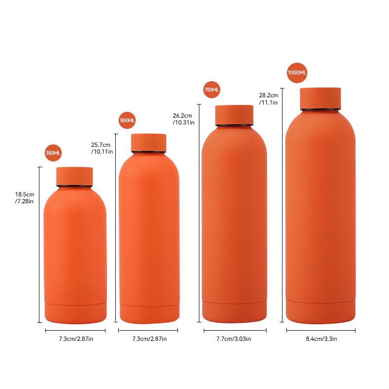 Custom Logo 500/750/1000ml Thermal Vacuum Gym Sports Water Bottle Double Wall Insulated Drink Fashion Hot Cold Water Bottle