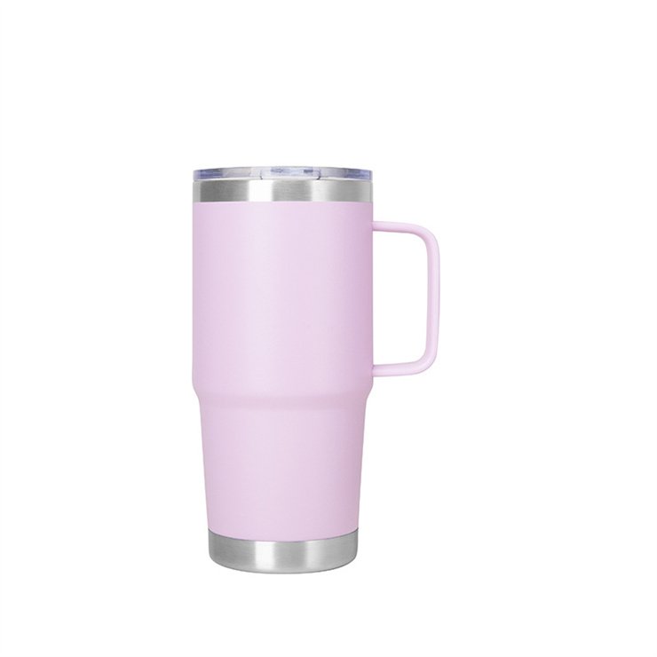 30oz Insulated Tumbler with Handle and Straw, 3 in 1 Sip-All-Way MagSlider Lid Double Walled Stainless Steel BPA Free Coffee Mug