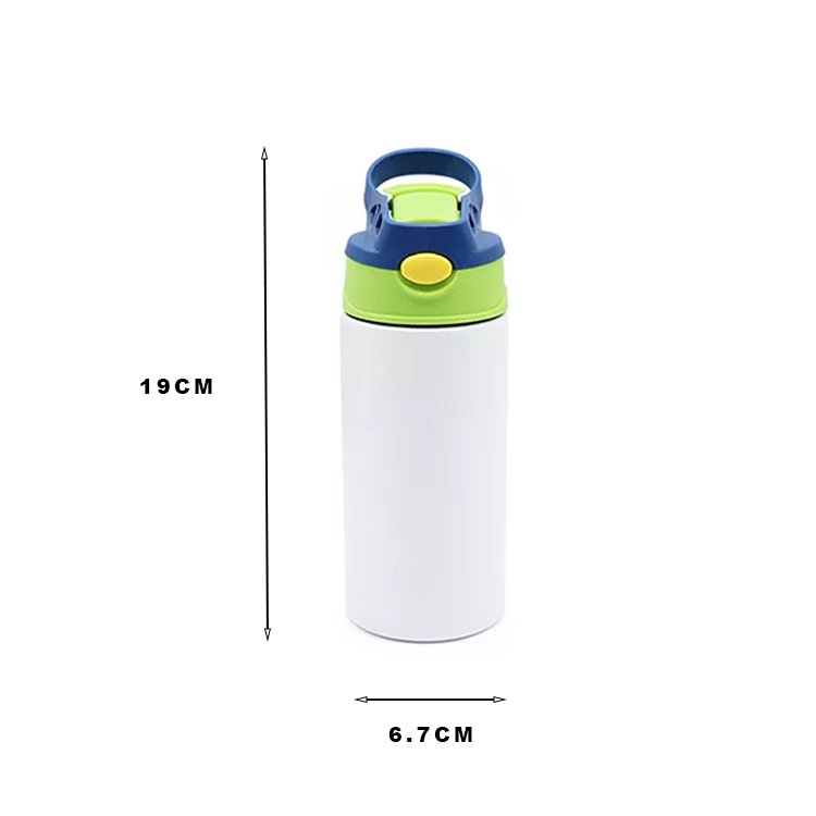 USA warehouse 350ml 12oz kids tumbler stainless steel sippy cup water bottle kid flip top sublimation tumbler