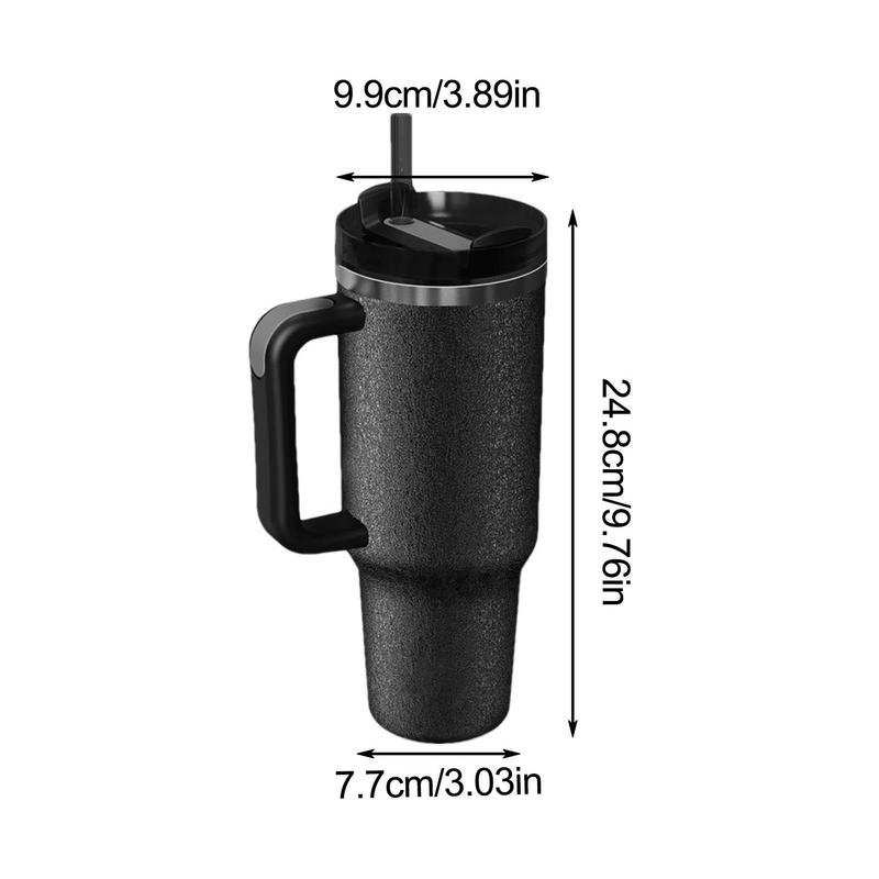 New Customized 40oz sublimation tumbler with handle Travel Tumbler Car Mug With Silicone Handle and Lid