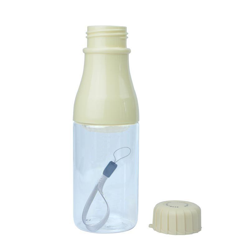 Plastic 2 in 1 water Cup 500ML Dual Two Compartment Portable Fancy Plastic Water Bottles