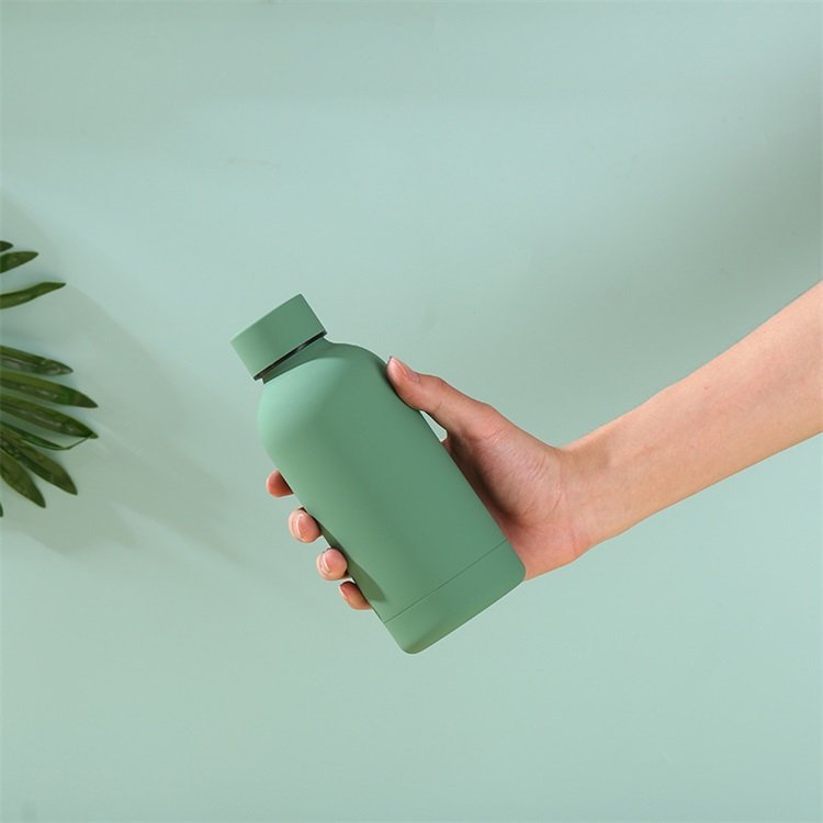 Hot sale double wall thermo flask 350ml 500ml stainless steel rubber matte paint small mouth water bottle