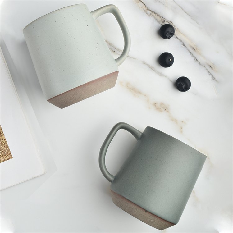 matt glaze white sublimation ceramic mug stoneware drinking mug customized printing pottery cup for coffee