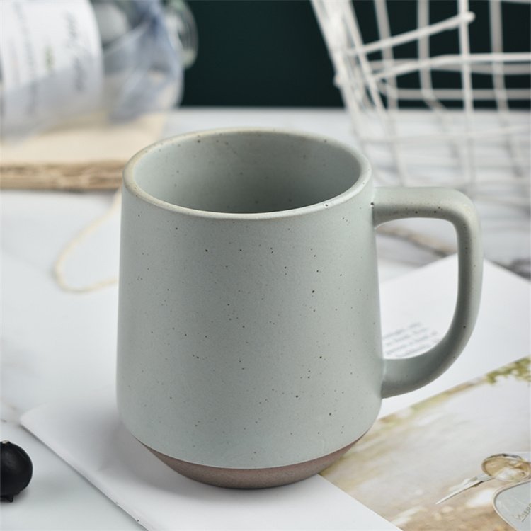 matt glaze white sublimation ceramic mug stoneware drinking mug customized printing pottery cup for coffee