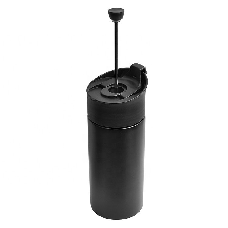 Hot Sale Travel French Press Double Wall Coffee Tea Mug Keep Warm Flask with Camping Portable Travel Mug Coffee Maker
