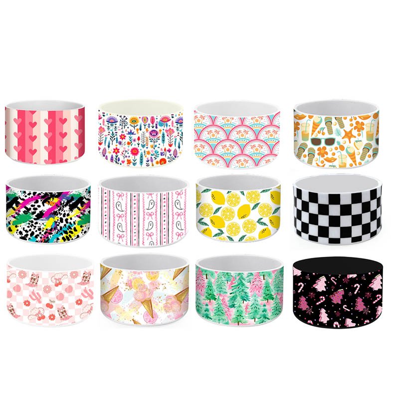 Customize Design Printed Silicone Boots Compatible Car Tumbler 40oz Water Bottle Heat Transfer Printed Nonslip Sleeve Cover