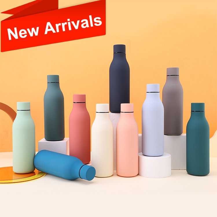 550ml Insulated Stainless Steel Water Bottle Thermal Mug Rubber Painted Surface Vacuum Flask Coffee Cup Bottle