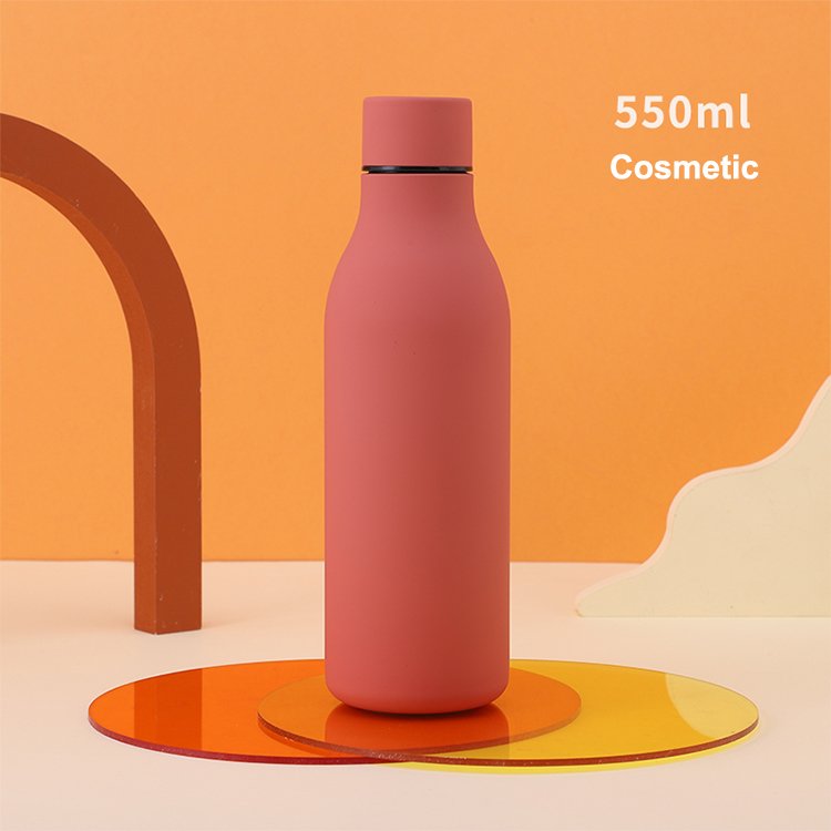 550ml Insulated Stainless Steel Water Bottle Thermal Mug Rubber Painted Surface Vacuum Flask Coffee Cup Bottle