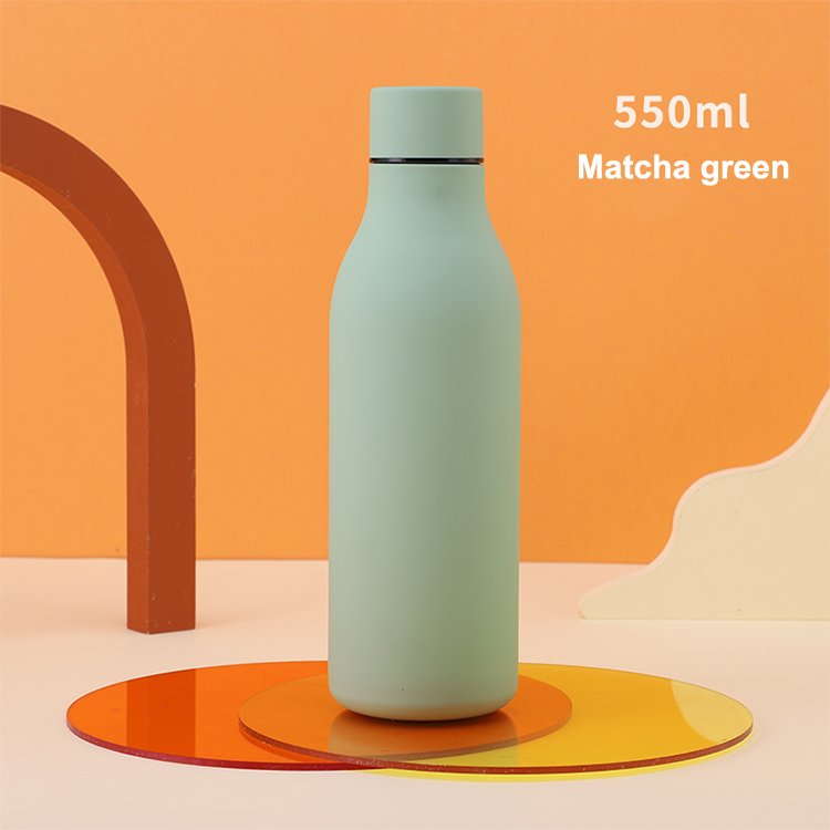 550ml Insulated Stainless Steel Water Bottle Thermal Mug Rubber Painted Surface Vacuum Flask Coffee Cup Bottle