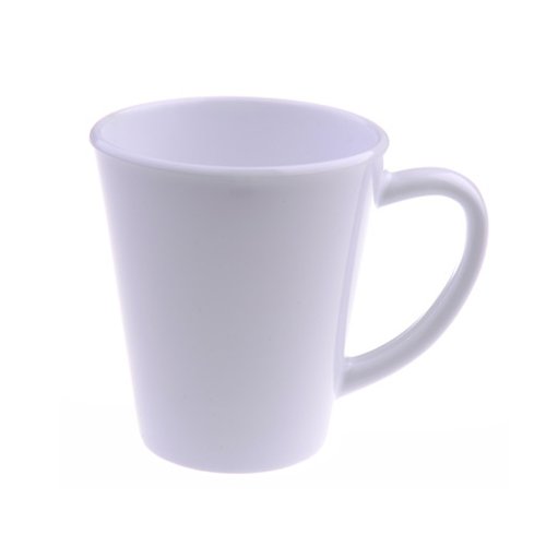 Wholesale 12oz White Customized Blank Sublimation Polymer Latte Mug For Coffee Drinkware Heat Press Printing