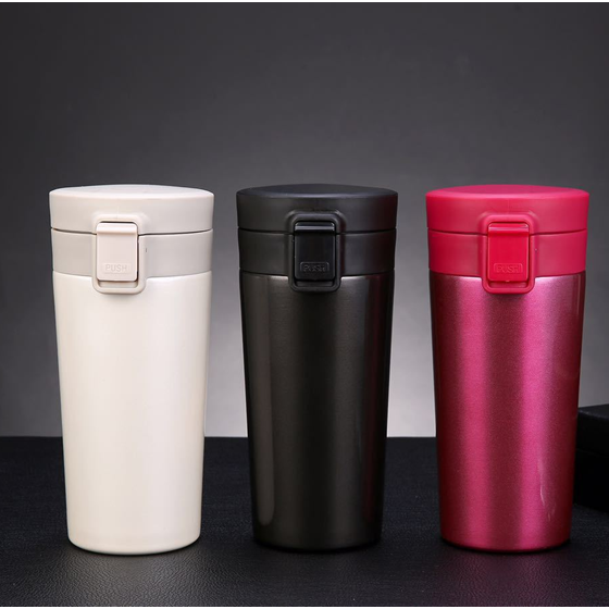 Bounce Cup Vacuum Mug With Bounce Cover 304 Stainless Steel Straight Insulation Cup Business coffee mug