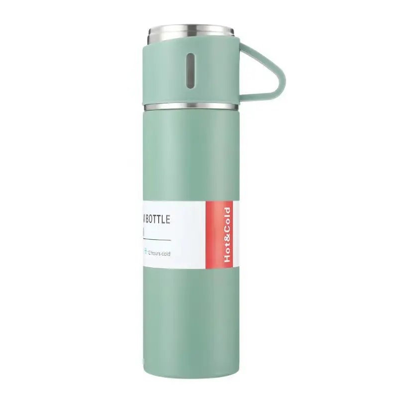 Hot sale Double Wall Vacuum Insulation 500+180ml Thermos Flask Vacuum Flask Set Gift set Thermos With Cup Thermos Bottle