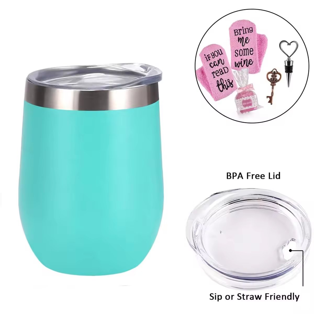 Factory Double Wall Stainless Steel Water Bottle Coffee Mugs Vacuum Insulated Egg 8oz Wine Tumbler Mug