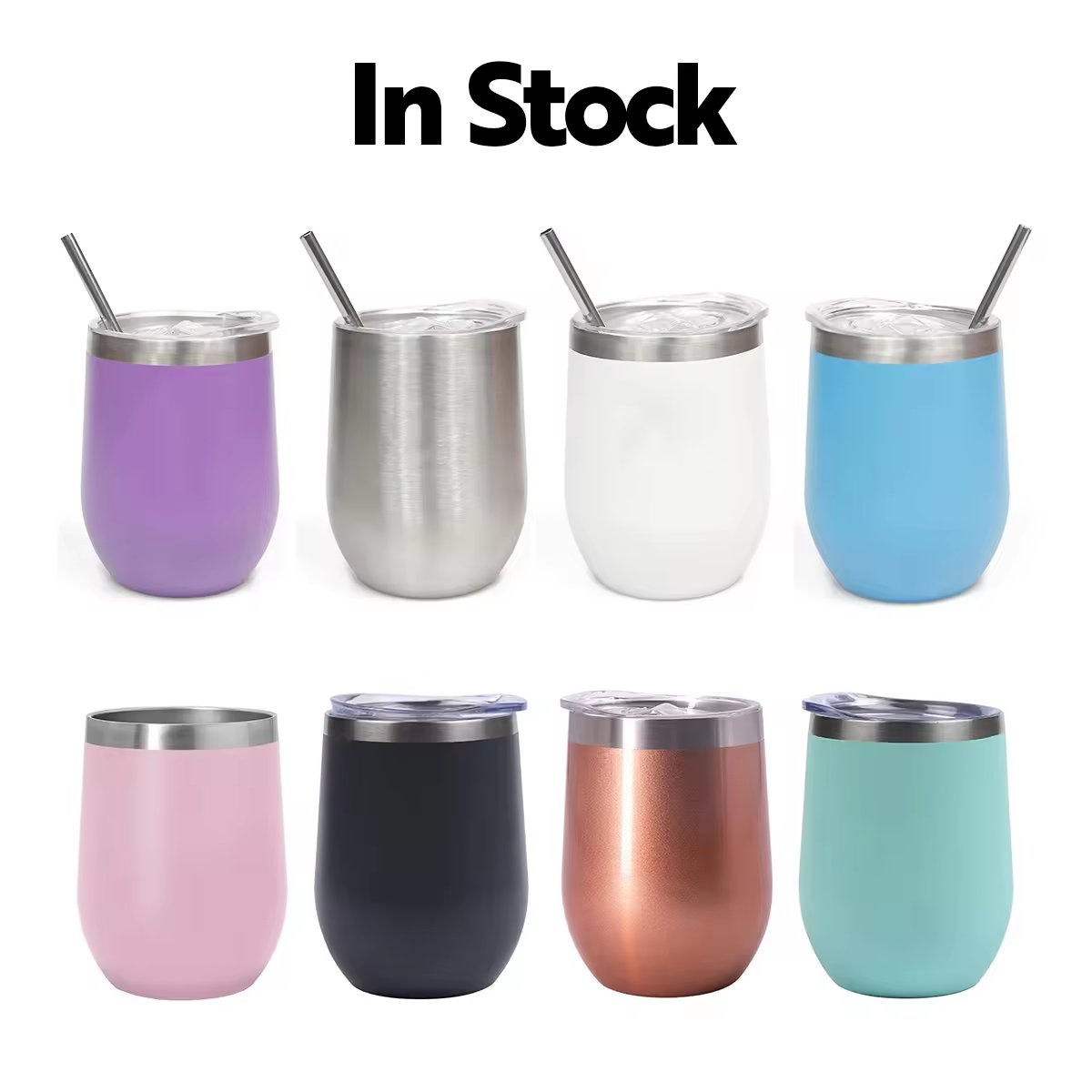 Factory Double Wall Stainless Steel Water Bottle Coffee Mugs Vacuum Insulated Egg 8oz Wine Tumbler Mug