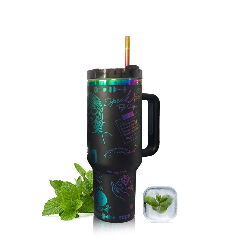 christmas gift Custom Ion laster cut taylors 304 stainless steel insulated thermal coffee cups 40oz leakproof coffee travel mugs