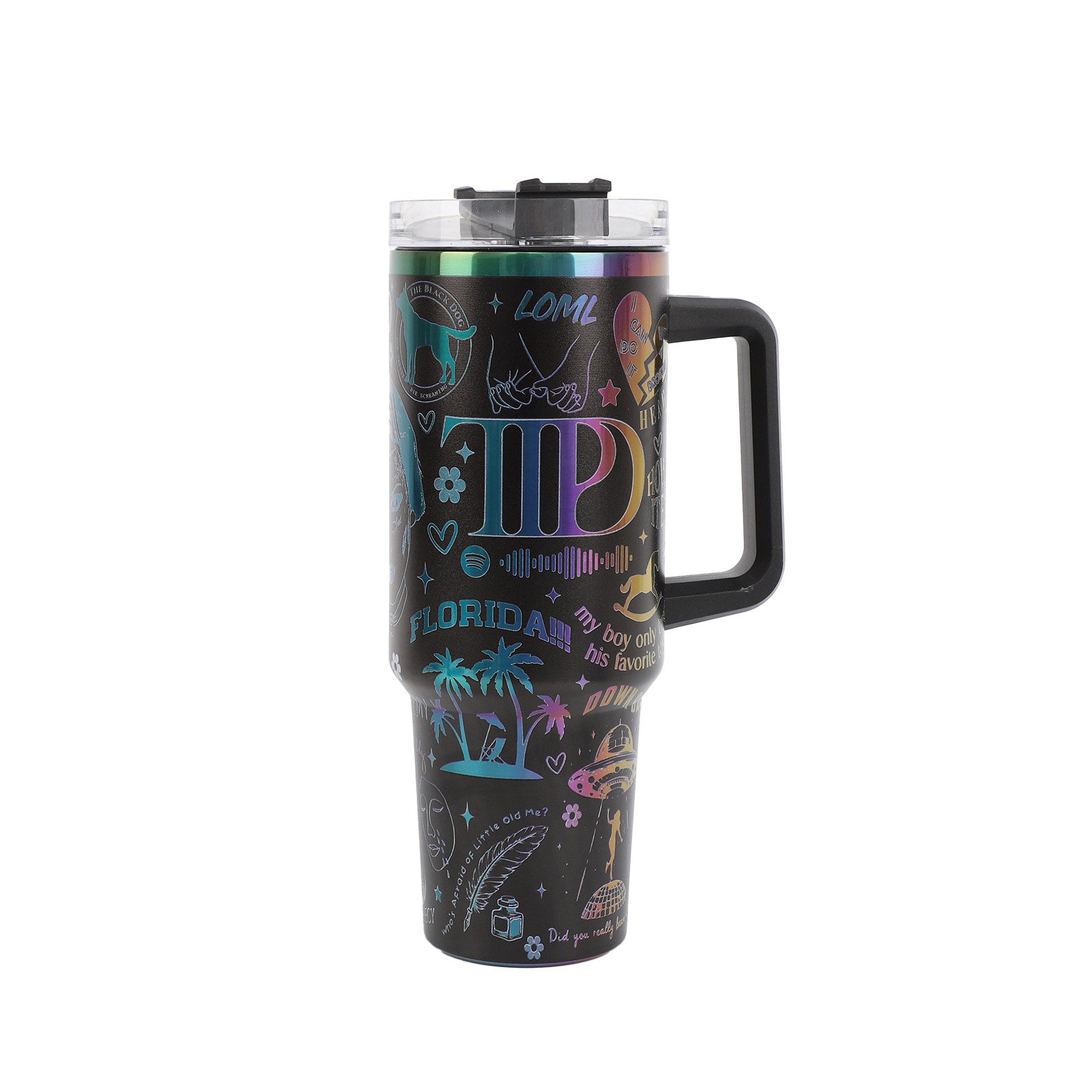 christmas gift Custom Ion laster cut taylors 304 stainless steel insulated thermal coffee cups 40oz leakproof coffee travel mugs
