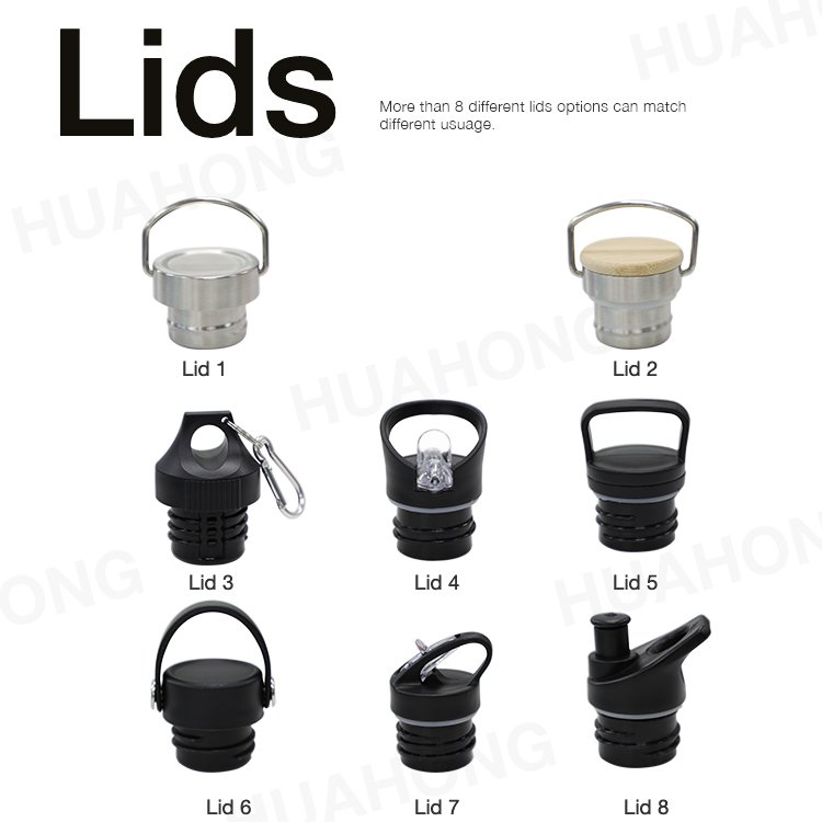 Factory Eco Friendly Wholesale Water Bottle & Wide Mouth Lids (16oz 24oz 32oz 40oz) - Stainless Steel Sublimation Water Bottles