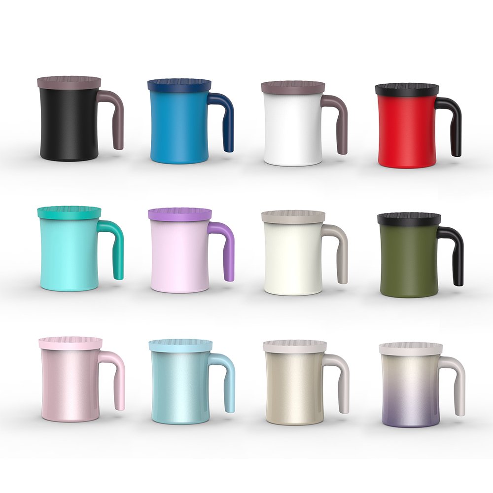 12oz custom logo coffee mug double wall insulated stainless steel Travel Tumbler Insulated thermo coffee mug with lid