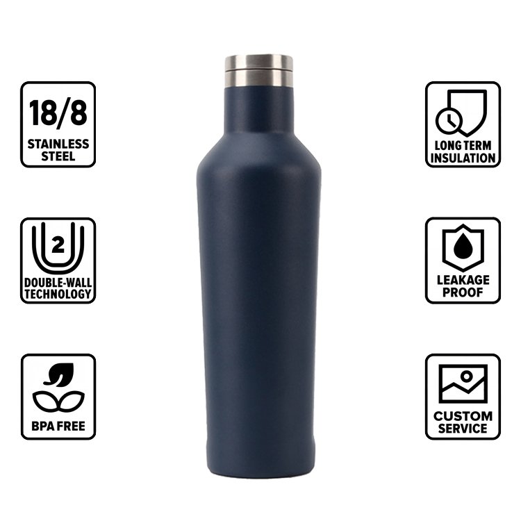 Custom Logo 500 ml Insulated Thermo Outdoor Sports Stainless Steel Thermo Vacuum Sealed Bottle Travel Thermo Flask