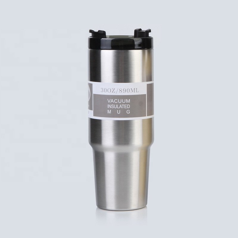 Cheap Custom LOGO 30oz 900ml Double Wall Vacuum Sealed Stainless Steel Coffee Water Tumbler Mug With Rotating Splash Guard Lid