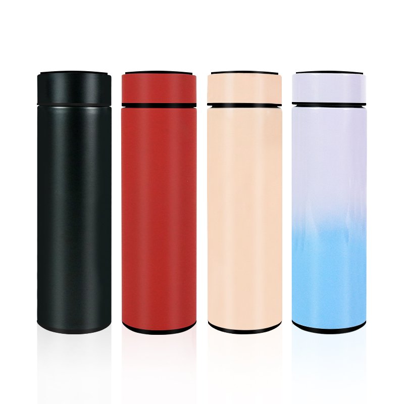 smart temperature display water bottle termos vacuum stainless steel led flask with led temperature display