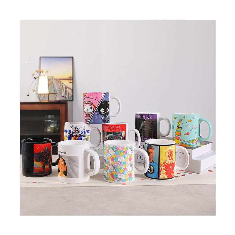 Personalized Promotional Porcelain Customized LOGO Printed Cups Coffee Ceramic mugs