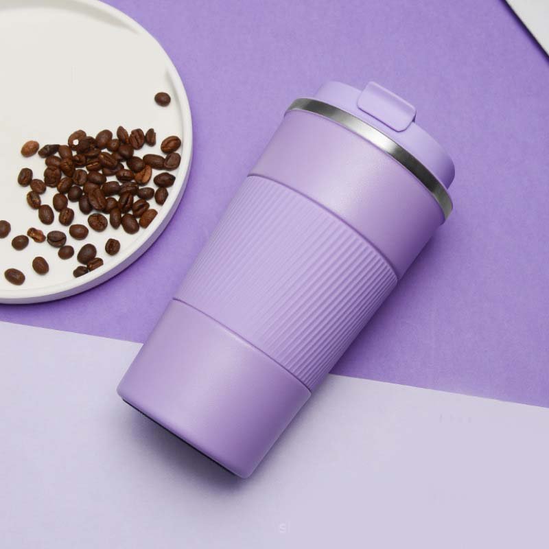 Wholesale stainless steel water bottle Travel coffee cup Silicone sleeve bottle water with lid,water bottle mug supplier tumbler