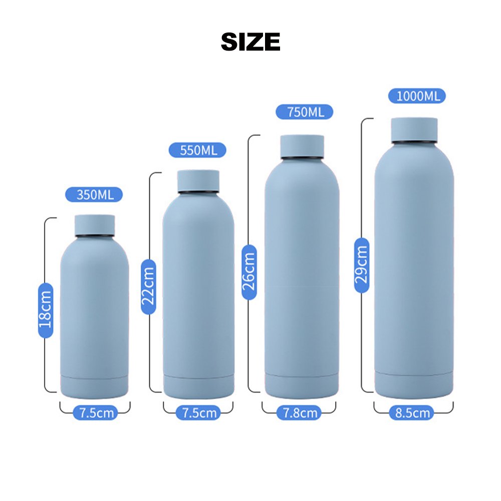 Wholesale Soft Touch Rubber Paint Double Wall Vacuum Flask Tumbler 750ml Stainless Steel Water Bottles