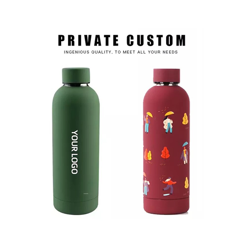 Wholesale Soft Touch Rubber Paint Double Wall Vacuum Flask Tumbler 750ml Stainless Steel Water Bottles