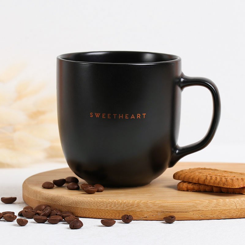 12oz Eco-Friendly Porcelain 3D Ceramic Mug Cup Custom Engraved Logo Matte Frosted Design Black Green-Luxury Accessory Home
