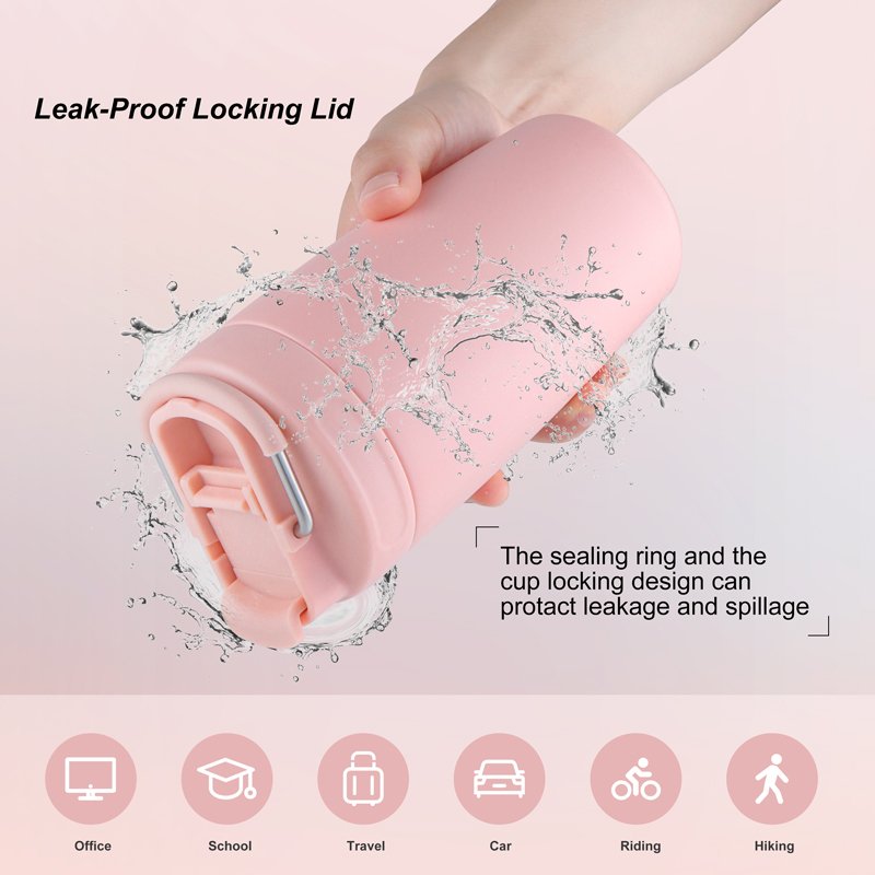 Odm Custom Logo Laser Engraved 350ml Stainless Steel Vacuum Insulated Coffee Cup Tumbler With Handle Hydroflask Water Bottle