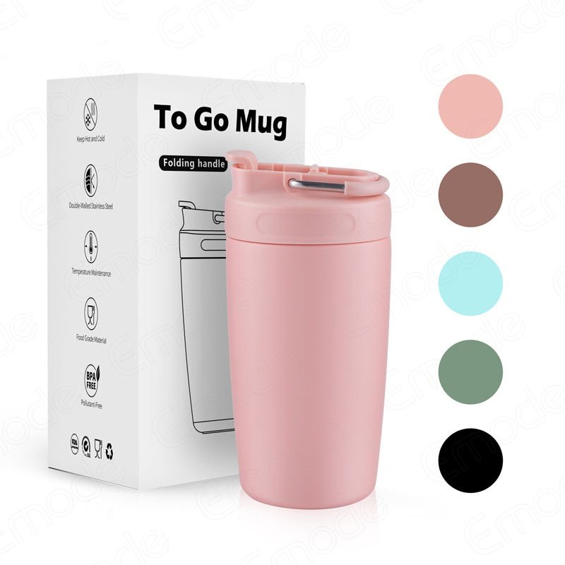 Odm Custom Logo Laser Engraved 350ml Stainless Steel Vacuum Insulated Coffee Cup Tumbler With Handle Hydroflask Water Bottle