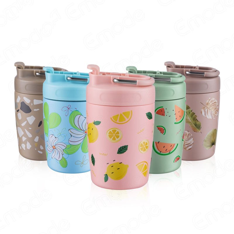 Odm Custom Logo Laser Engraved 350ml Stainless Steel Vacuum Insulated Coffee Cup Tumbler With Handle Hydroflask Water Bottle