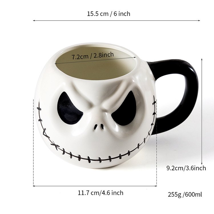Personality Creativity Halloween Ghost Ceramic Coffee Mug the Nightmare Before Grinch Christmas Mug