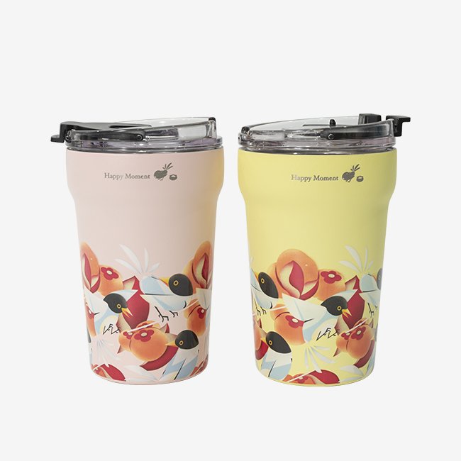 Stainless steel vacuum cup mug custom logo reusable travel coffee tumbler with silicone lid thermos thermal insulated double