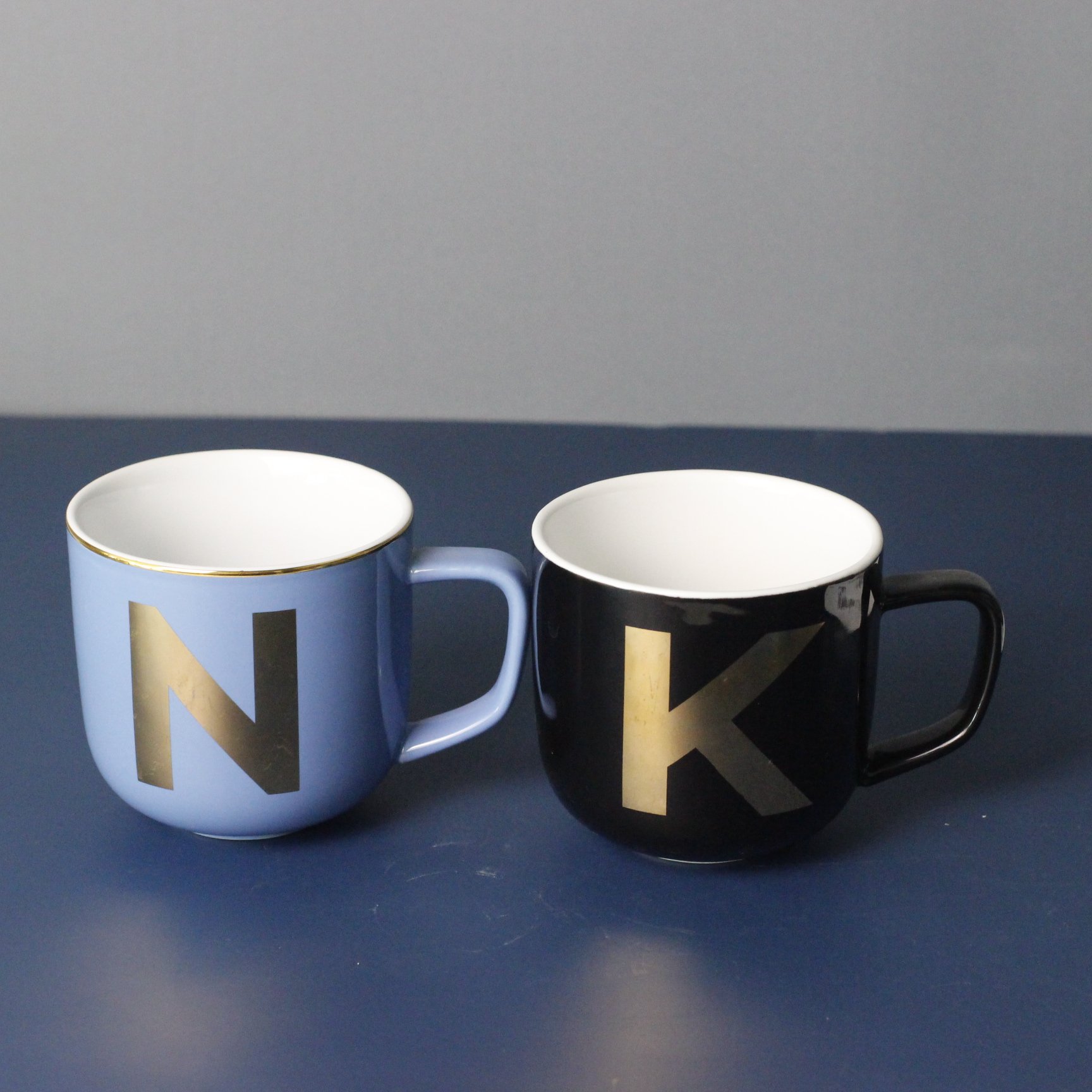 Nordic Antique Simple Style Custom Logo Multi color Letter Decals Ceramic Coffee Mug Porcelain Latte Cup For Home Cafe Office
