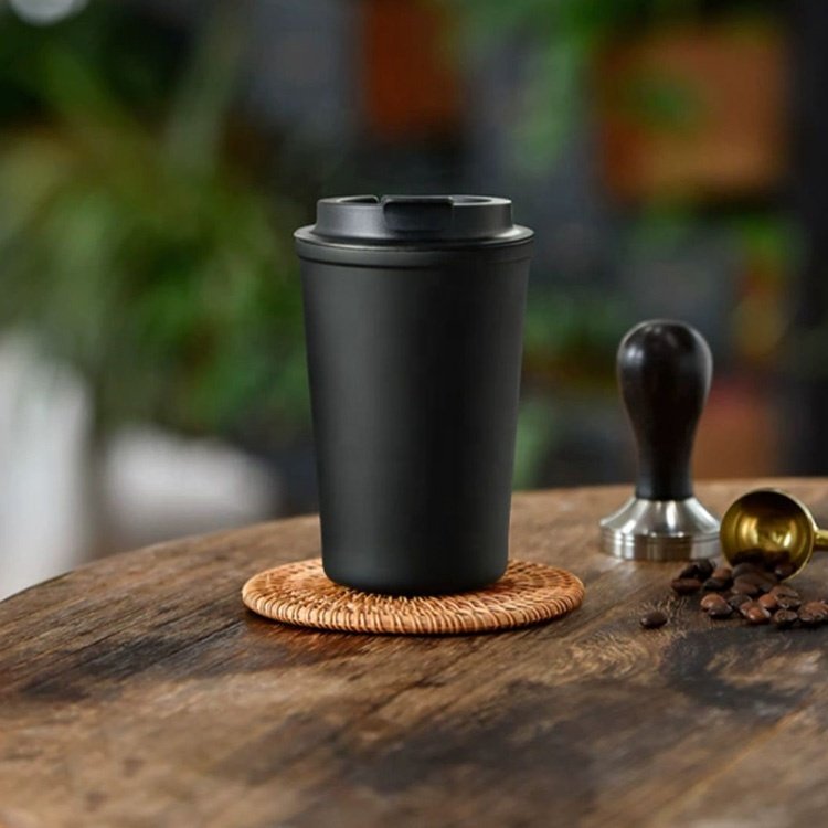 Aisamstar Custom coffee cup direct drinking water bottle thermos vacuum flask ceramic inner coffee mug