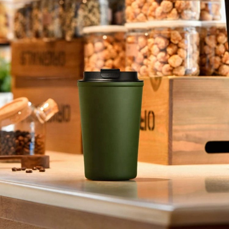 Aisamstar Custom coffee cup direct drinking water bottle thermos vacuum flask ceramic inner coffee mug