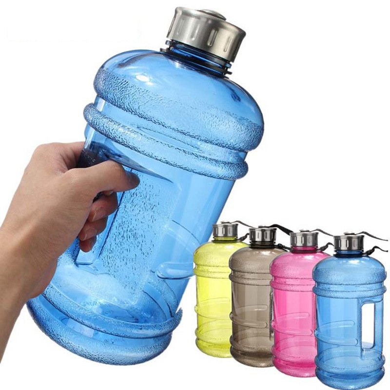 Factory Custom Thin Gym Handle Prime Hydration Drink Bottles Black Water Bottle Sports PE Travel Sports Items Matte Large 2L