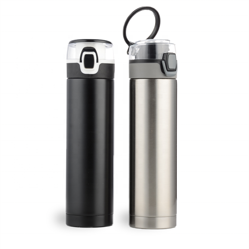 2022 top seller wholesale press button 400ml Double Wall insulated Stainless Steel Water Bottle vacuum insulated bottle