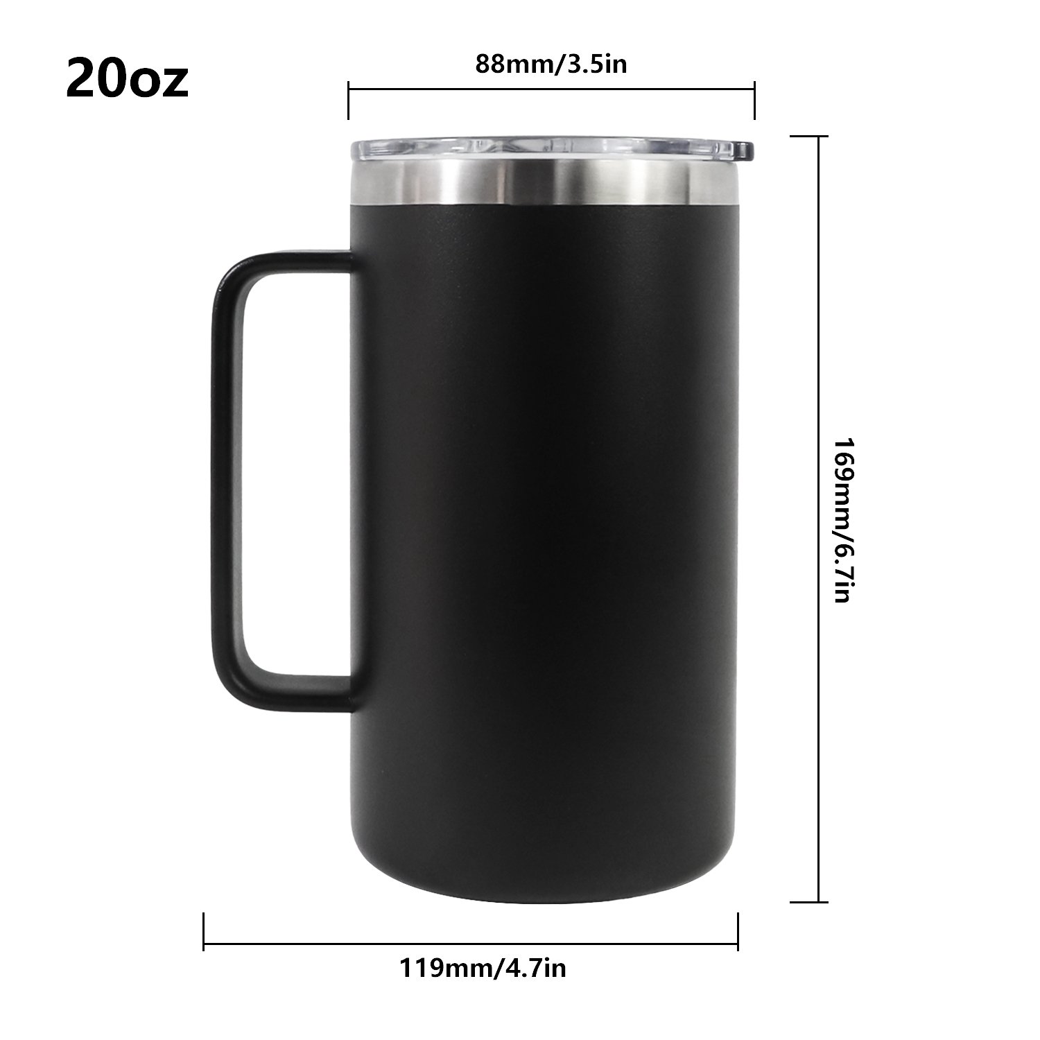 24 Oz Mug 20oz Mug Stainless Steel Vacuum Tumbler 24oz MagSlider Lid