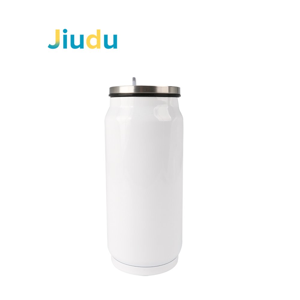 Wholesale 12oz 17oz Double Walled Beer Cans Cola Water Bottle Stainless Steel Tumbler Sublimation Blanks With Straw