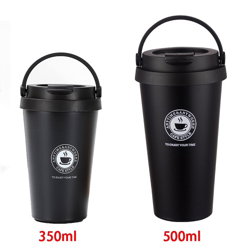 Travel mug New Wholesale Custom Reusable Travel Stainless Steel Coffee cups With Plastic Lid Espresso latte custom logo caneca L