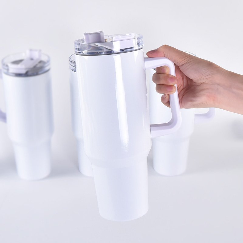 Large Capacity 40Oz Stainless Steel Matte Large Insulated Water Bottle Travel Tumbler With Handle 40 Oz Sublimation Wtih Straw