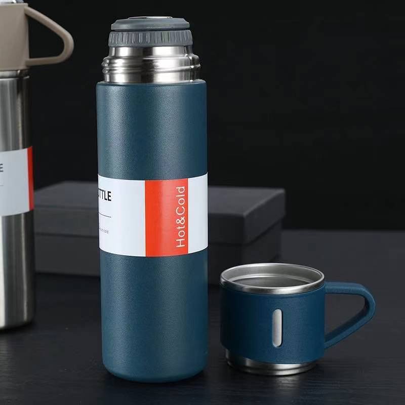 Travel Vacuum Water Bottle Set Double Wall Stainless Steel New Arrival 500ml Luxury White Box Drink Water Adults Business Gifts