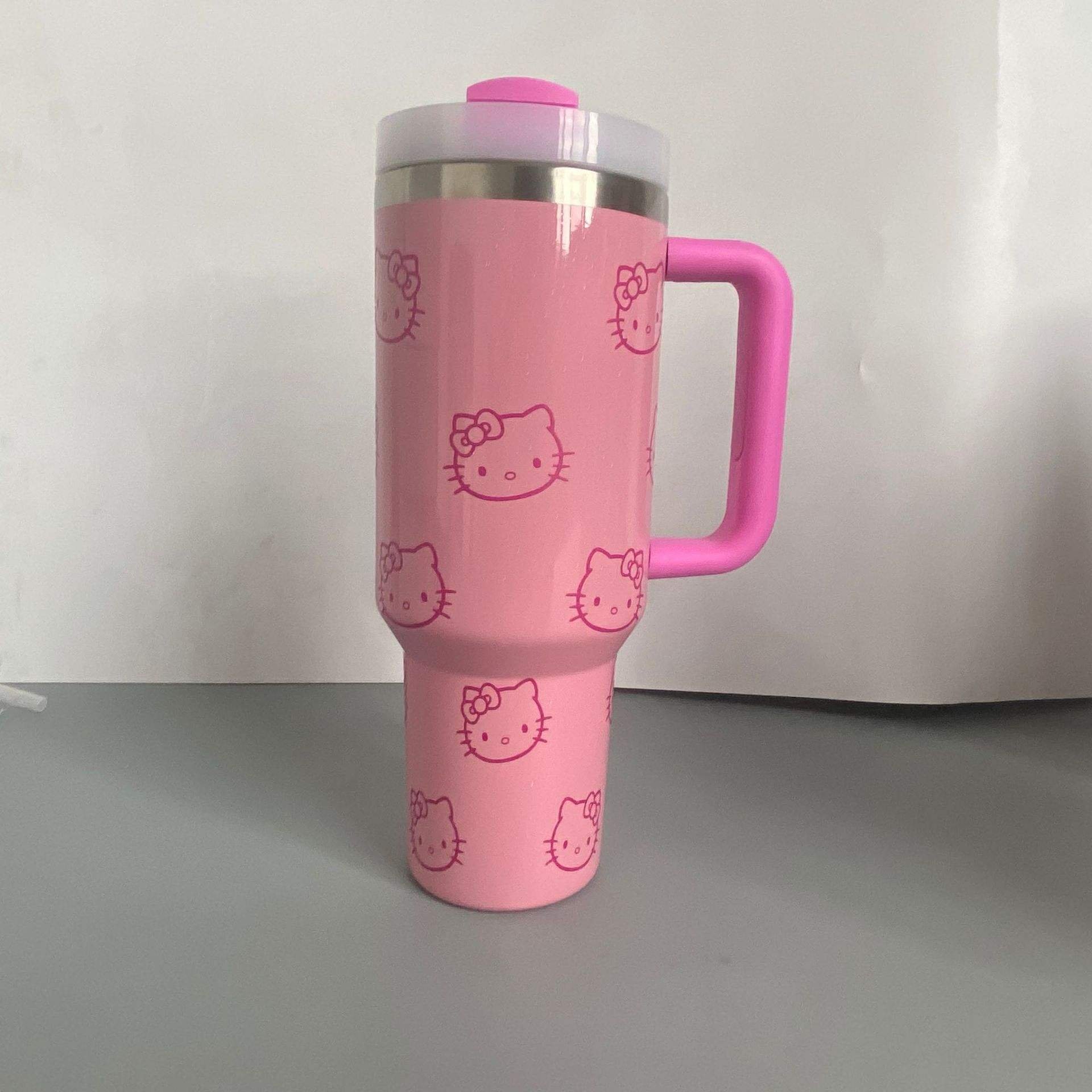 New design 40oz double layer Large Capacity Stainless Steel 40oz Cartoon Cute Cup Vacuum Insulation Travel Mug Portable Tumbler