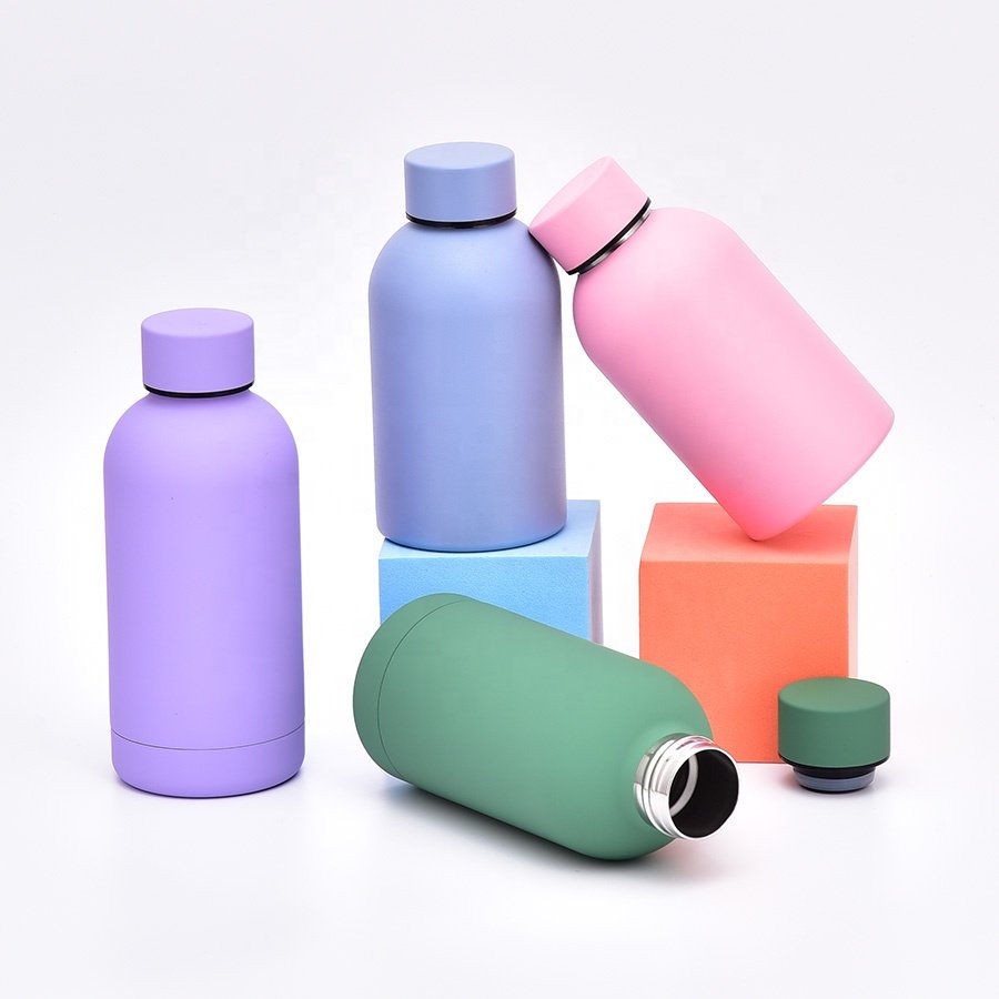 Custom Logo Double Wall Vacuum Insulated Bottles Small Mouth Stainless Steel Sports Water Bottles